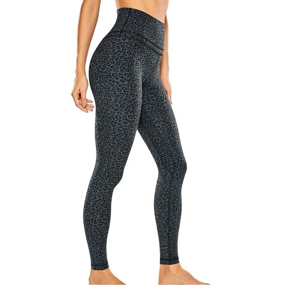 CRZ YOGA Gray Black Leopard Cheetah Print Naked Feeling Active‎ Leggings Size XS - Picture 10 of 11